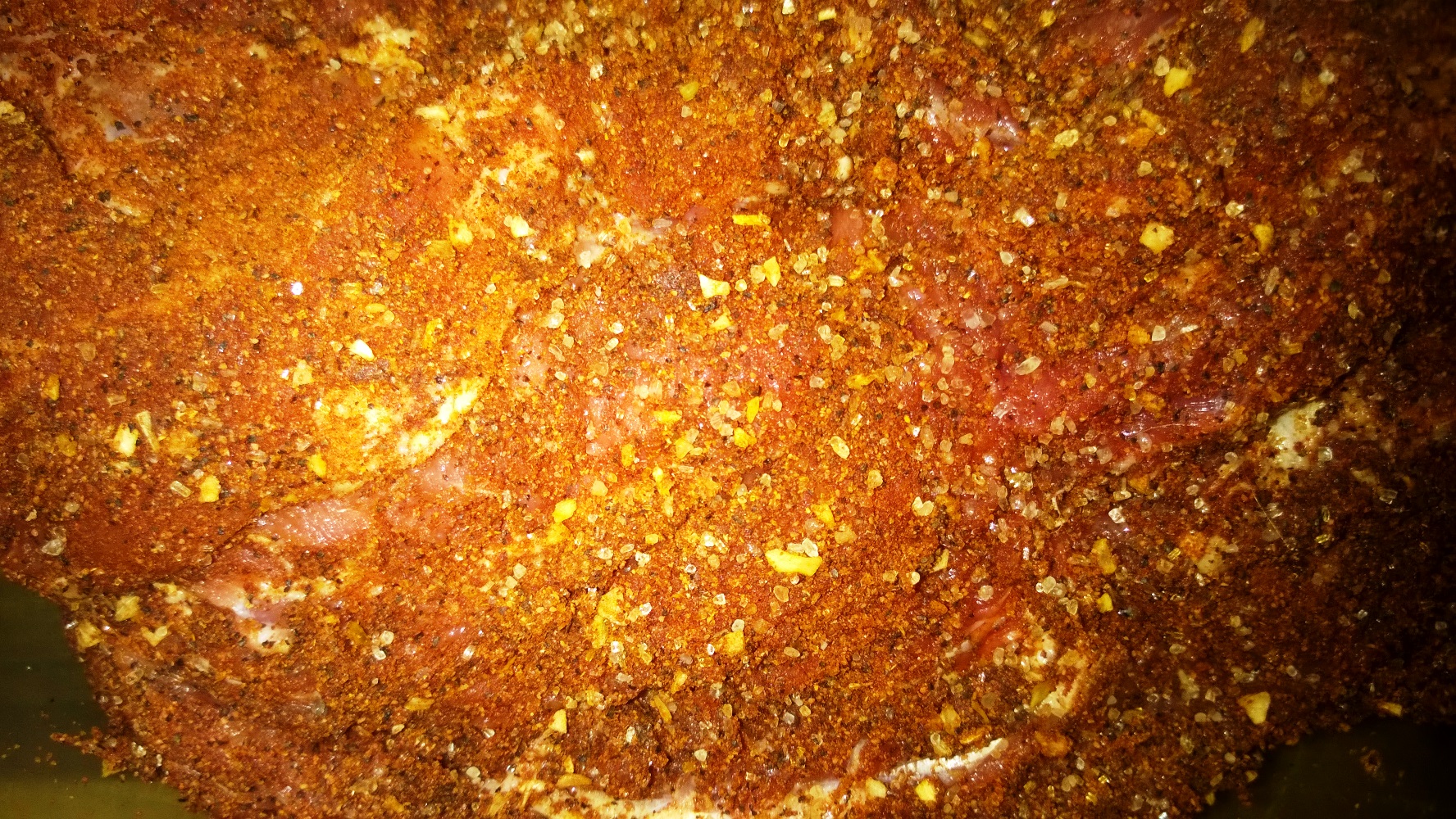 Nacken für pulled pork, fertig gerubbt