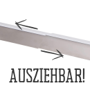 Edelstahl Flammblech breit, variabel 35-60 cm