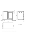 Modul 6 - Schrank (3 Regalfächer) mit Einzelkühlschrank