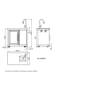 Modul 11 - Waschbecken-/Kühlschrankkombi (Becken...