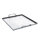 Edelstahl Grillwanne mit 2 Griffen,  31 x 27 x 1 cm