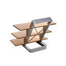 Räucherbrett Treppe Edelstahl, klappbar inkl. Zedernholzplanken