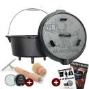 9 L mit Füße Eingebrannter Dutch Oven Set...
